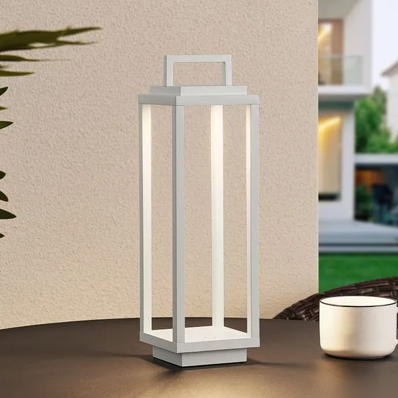 Lucande Lámpara de Exterior Mirina Portable - Blanco