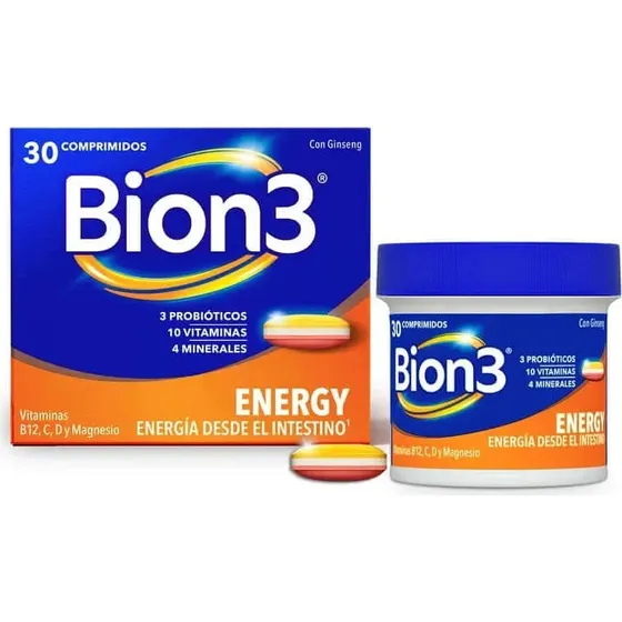Bion 3 Energía Vitamina B y C, 30 comprimidos