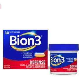 Bion 3 Defense Vitamina D y Zinc, 30 comprimidos