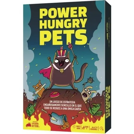 Asmodee Power Hungry Pets Juego de Cartas de Estrategia