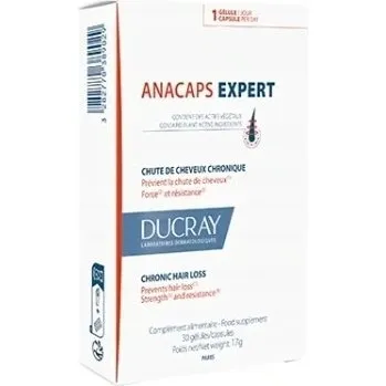 Ducray Anacaps Expert Complemento Alimenticio para el Cabello, 30 Cápsulas