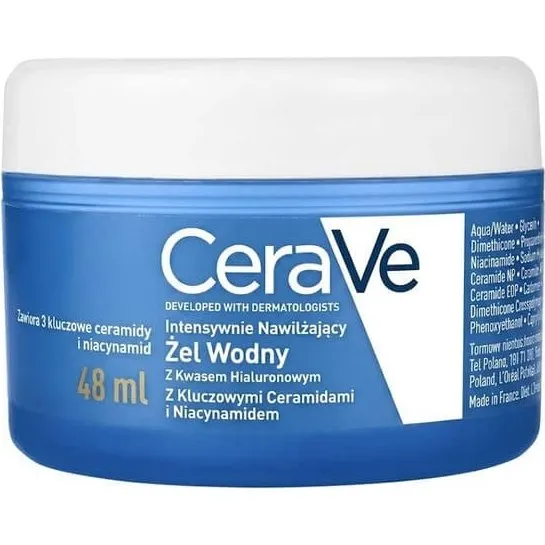 CeraVe Gel de Agua Hidratante Intensiva con Ácido Hialurónico, 48 ml