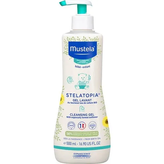 Mustela Stelatopia Gel Limpiador para Piel Atópica, 500 ml