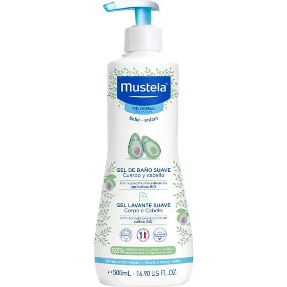 Mustela Bebé Gel Limpiador Suave con Aguacate Bio 500 ml