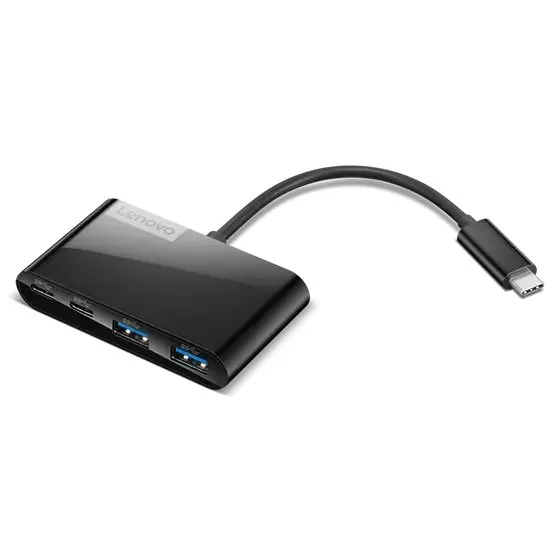Lenovo GX91L84354 Hub USB-C 4 Puertos Negro