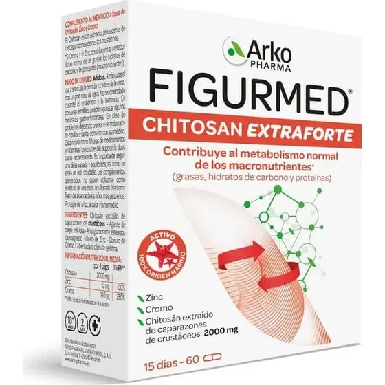 Arkopharma Figurmed Chitosan Extra Fuerte 500 mg, 60 cápsulas