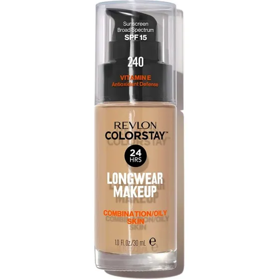 Revlon Colorstay Base Maquillaje 240 Medium Beige para Piel Mixta/Grasa