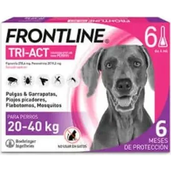 Frontline Tri-Act Pipetas para Perros 20-40 Kg (Caja de 6 unidades)
