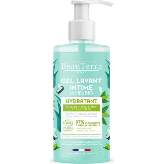 Beauterra Gel Limpiador Hidratante Íntimo Aloe Vera y Té Verde 500ml