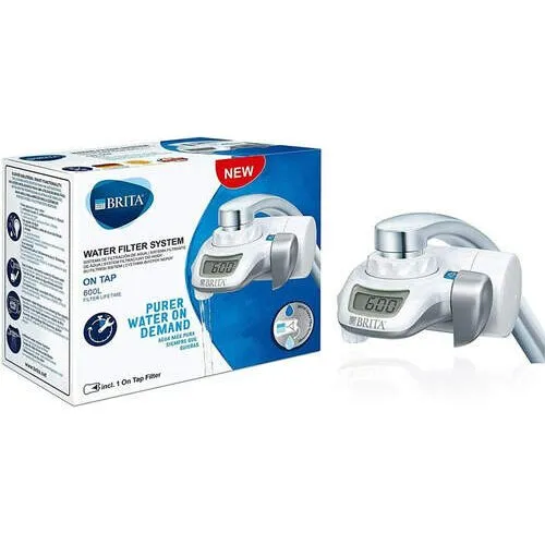 Brita Adaptador de Grifo New On Tap con Filtro Blanco y Metalizado
