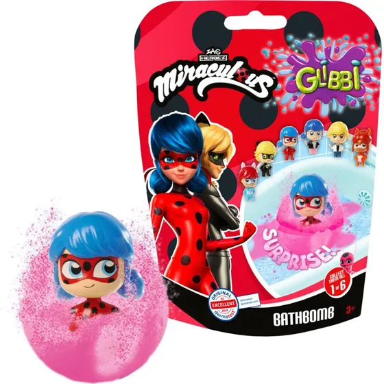 Glibbi Bomba de Baño Sorpresa Miraculous, 100g