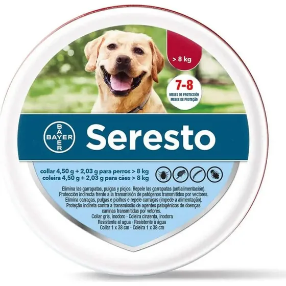 Seresto Collar Antiparasitario para Perros Grandes +8kg (70cm)