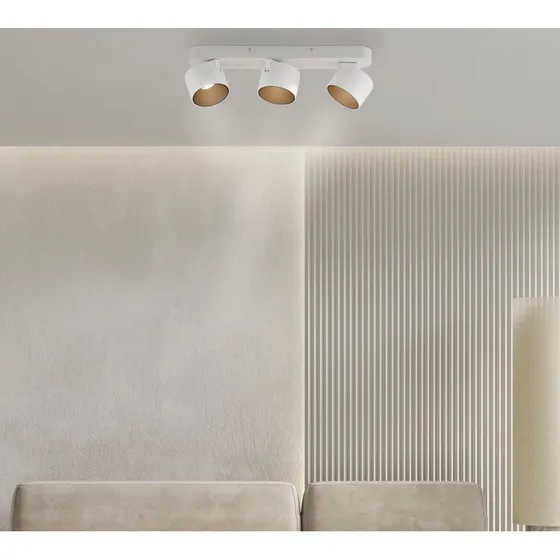 PURE Cup Downlight LED de 3 luces, blanco, 56 cm