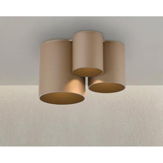 Lámpara de techo LED PURE Point Bronce IP44 - 3 Luces