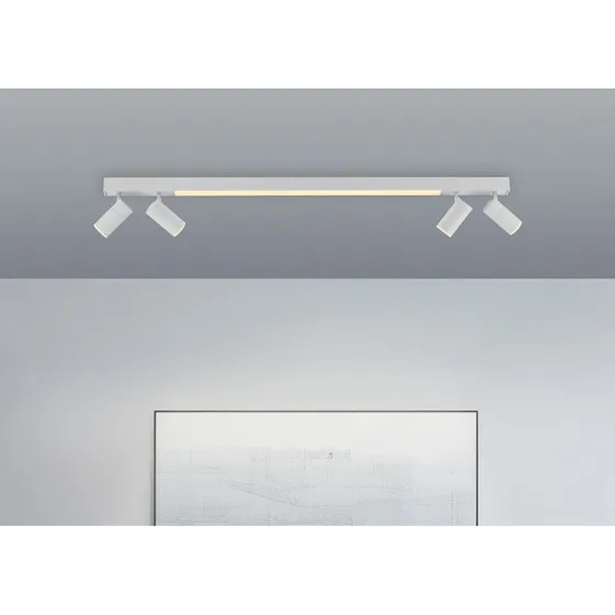 Lámpara LED de techo PURE Lines 120 cm, blanca, CCT con mando
