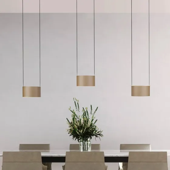 Lámpara colgante LED PURE Clipse Bronce - 110 cm, 6 luces CCT