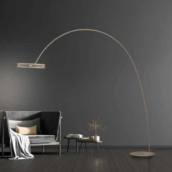 Lámpara de pie LED PURE Loop-Bow Bronce 290 cm
