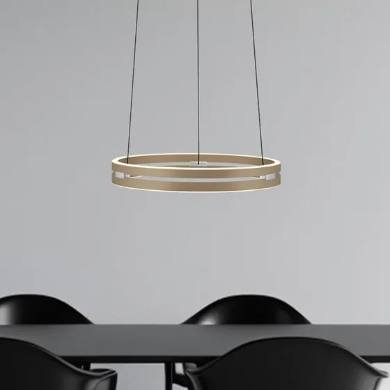 Paul Neuhaus Lámpara Colgante LED E-Loop Bronce Ø 50 cm