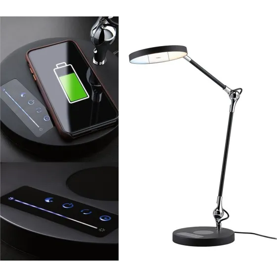 Lámpara de mesa LED Paulmann Numis Qi con carga inalámbrica