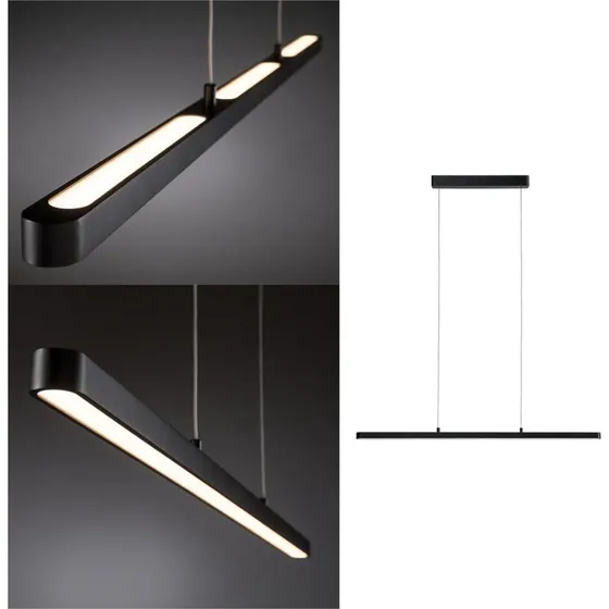 Paulmann Lámpara Colgante LED Lento Negra - 100 cm - Atenuable