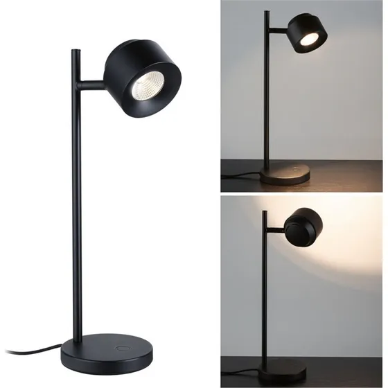 Paulmann Puric Pane I Lámpara de Mesa LED Negra 40 cm
