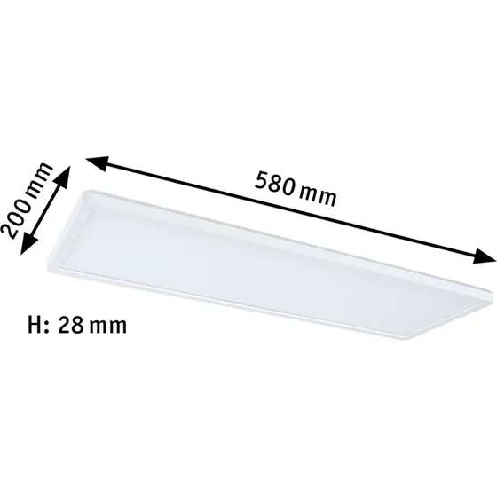 Paulmann Atria Shine LED Lámpara de Techo Cuadrada Blanca