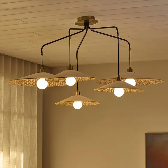 MARKET SET Lámpara colgante Gatsby Myra - 5 luces E27