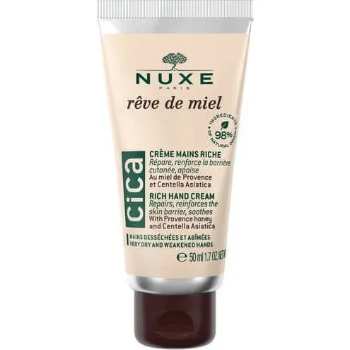 Nuxe Reve de Miel Cica Crema Reparadora para Manos Secas, 50 ml