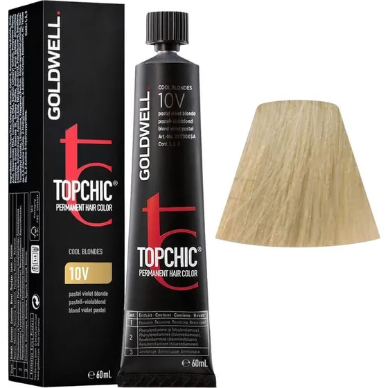 Goldwell Topchic Permanent Hair Color 10V Pastel Violet Blonde 60ml