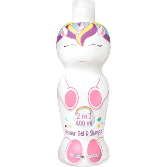 Air Val Gel de Ducha y Champú Unicornio, 400 ml