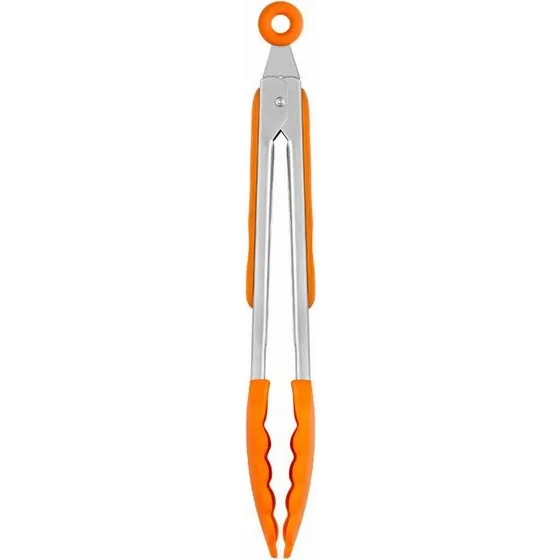 BRA A195004 Pinza de Cocina de Nylon y Silicona Naranja 28 cm
