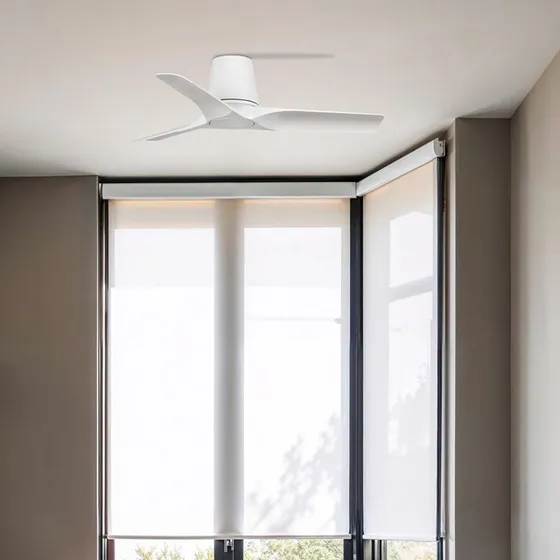 Faro Barcelona Ventilador de Techo Hey S Blanco con Motor DC