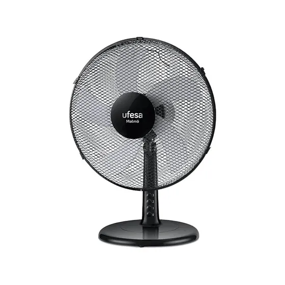 Ufesa Malmö Ventilador de Sobremesa 50W, 40cm, 3 Velocidades, Negro