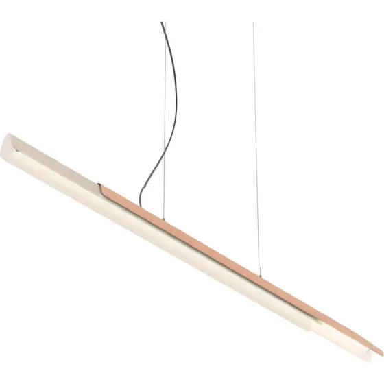 Lámpara Colgante LED Dala Lineal KDLN Blanco Arena y Cobre 3000K