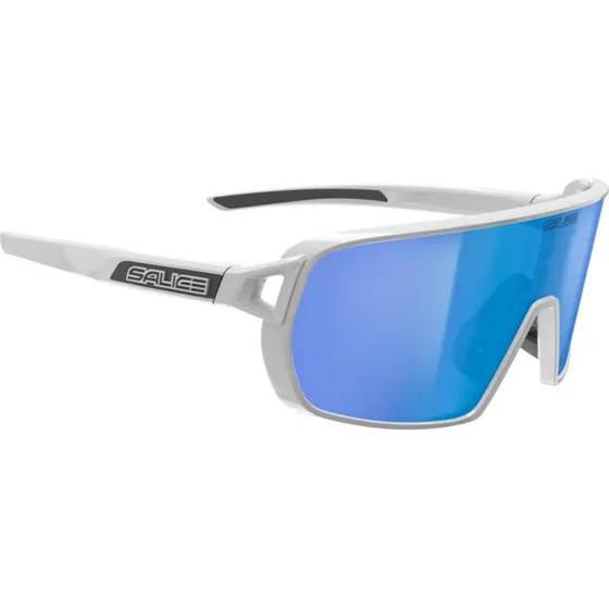 Salice 028 Gafas de Sol Unisex con Lente Azul y Montura Blanca