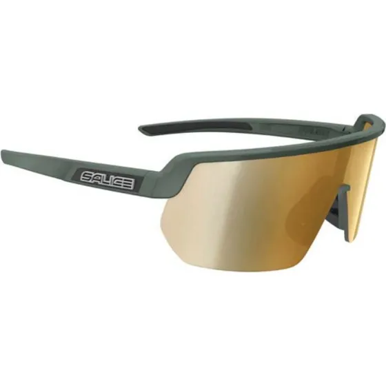 Salice 023 Gafas de Sol Unisex Verde con Lente Espejada Oro