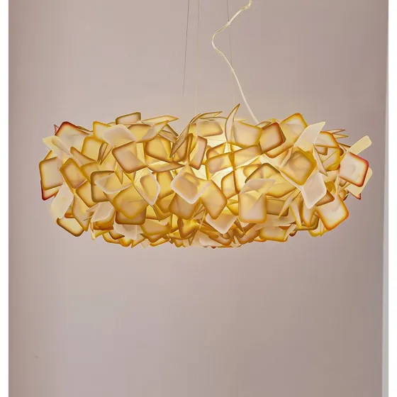 Slamp Clizia Lámpara Colgante Naranja Ø 78 cm