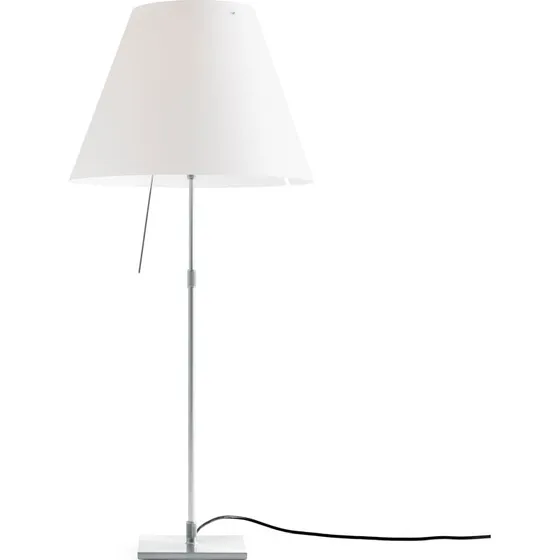 Luceplan Costanza Lámpara de Mesa de Aluminio Blanco con Pantalla