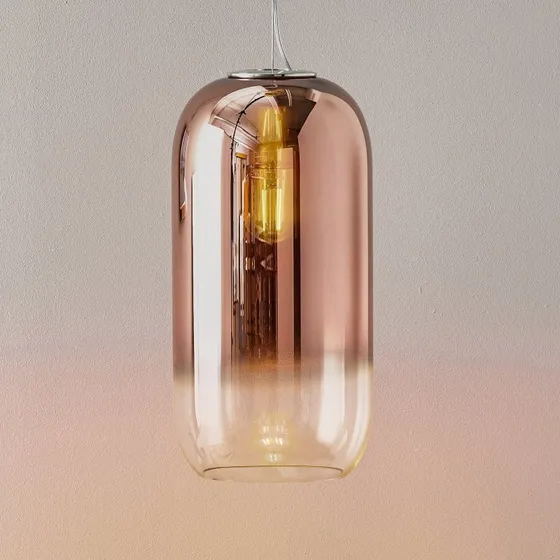 Artemide Gople Lámpara Colgante de Cobre y Vidrio Soplado