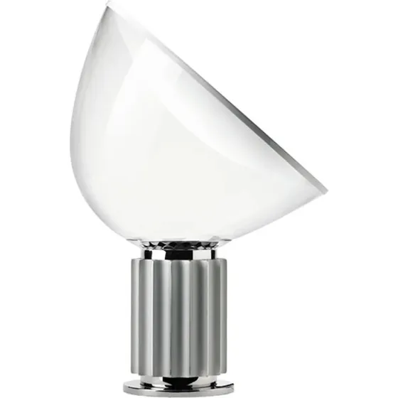 Flos Lámpara de mesa Taccia LED 64,5 cm Plateado