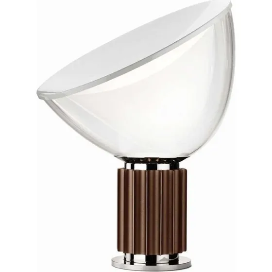 Flos Lámpara de Sobremesa Taccia Small LED Bronce con Cúpula de Cristal