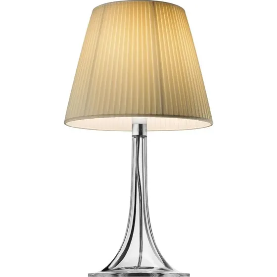 Flos Lámpara de mesa Miss K Soft Beige con base transparente