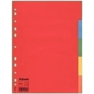Esselte Separadores A4 5 Pestaas Cartn 150g