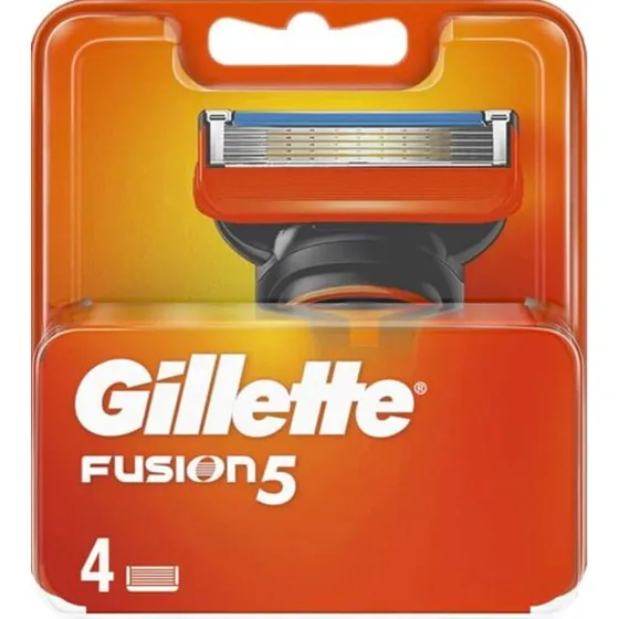 Gillette Fusion 5 - Pack de 4 Recambios de Cuchillas de Afeitar