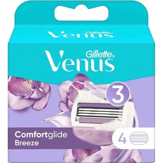 Gillette Venus ComfortGlide Breeze Recambios de Maquinilla, 4 uds.
