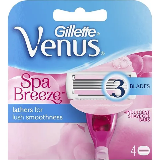 Gillette Venus Spa Breeze - Repuestos de Cuchillas con Gel Humectante