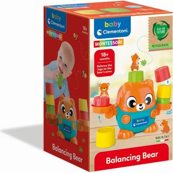 Clementoni Osito de Equilibrio Montessori Baby para niños de 18 meses+