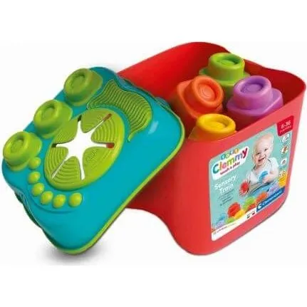 Clementoni Clemy Set Cubo Sensorial con 15 Bloques de Texturas