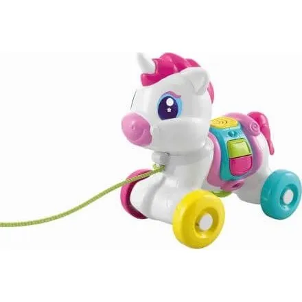 Clementoni Peluche Unicornio de Arrastre para Bebés +6 Meses