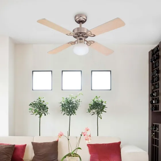 Westinghouse Ventilador de Techo Vegas con Luz, Aluminio y Madera